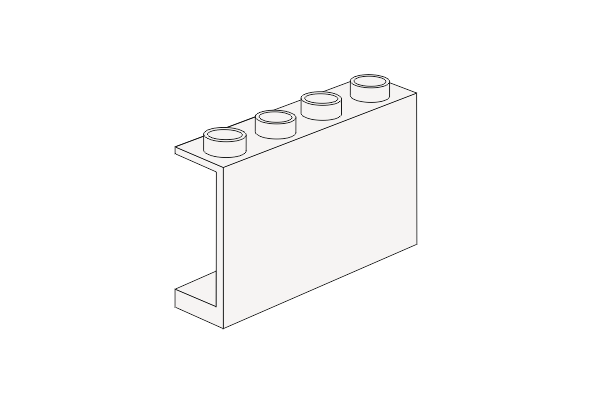 Bild von 1 x 4 x 2 weiss Panel