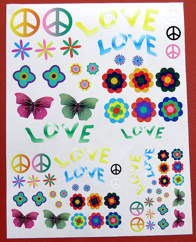 Pilt Stickerbogen Flower Power