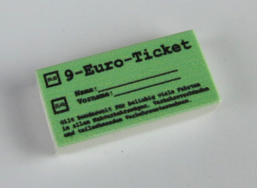 Picture of 9 EUR Ticket - 1 x 2 Fliese