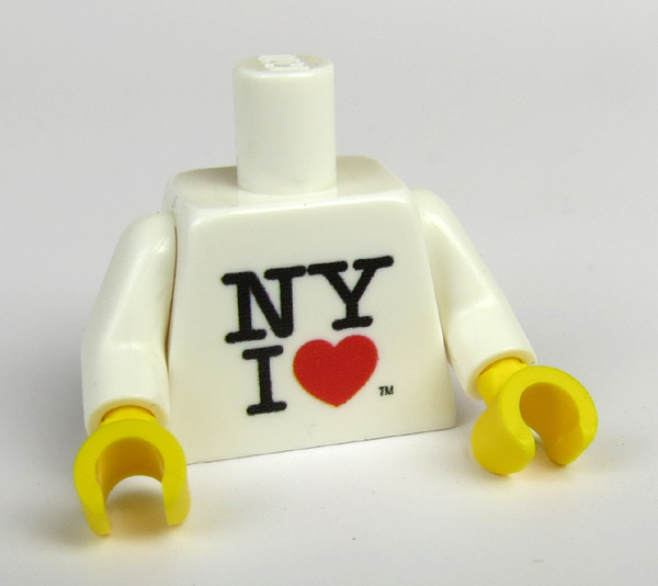 Bild von Torso weiß I Love NY