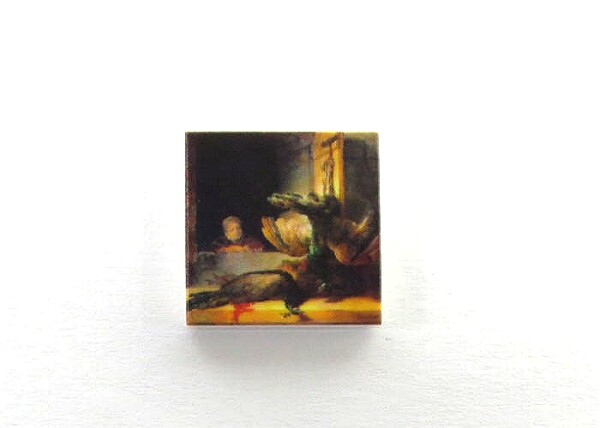 G019 / 2 x 2 - Fliese Gemälde Pfauenの画像