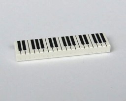 Bild von 1 x 4 - Fliese White - Klaviertastatur