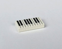 Bild von 1 x 2 - Fliese White - Klaviertastatur