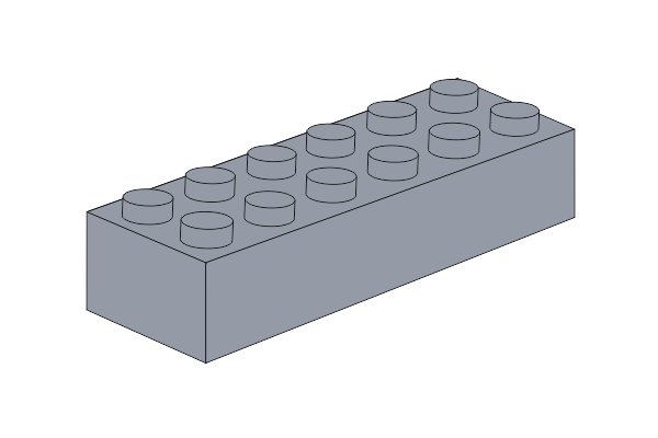 Billede af 2 x 6 - Hellgrau