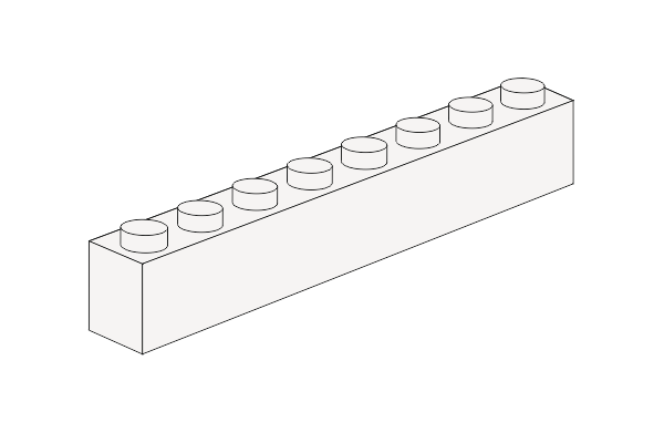 Pilt 1 x 8 - Weiß