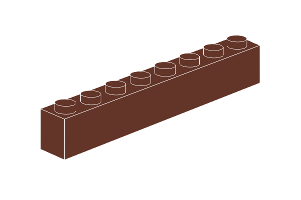 εικόνα του 1 x 8 - Reddishbrown