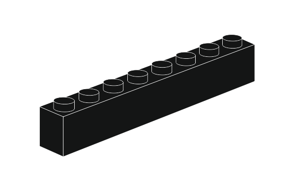 Billede af 1 x 8 - Schwarz