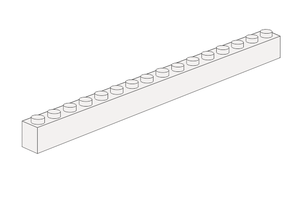 Bild av 1 x 16  - Weiß