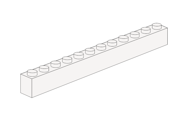 Bild av 1 x 12  - Weiß