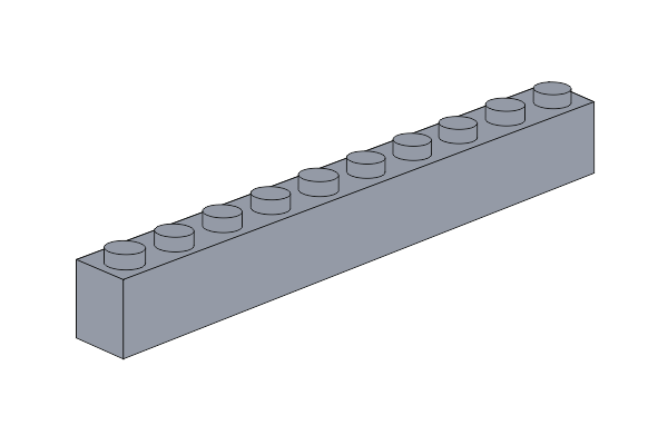 1 x 10  - Light Bluish Gray की तस्वीर