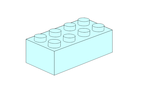 Gamintojo 2 x 4 - Light Aqua nuotrauka