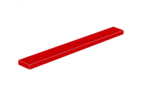 Picture of 1 x 8 - Fliese Red