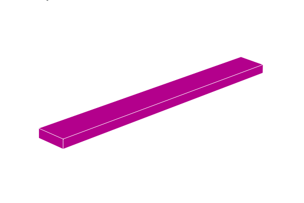 Bild av 1 x 8 - Fliese Magenta