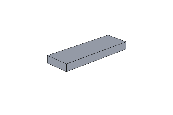 Billede af 1x3 - Fliese Hellgrau