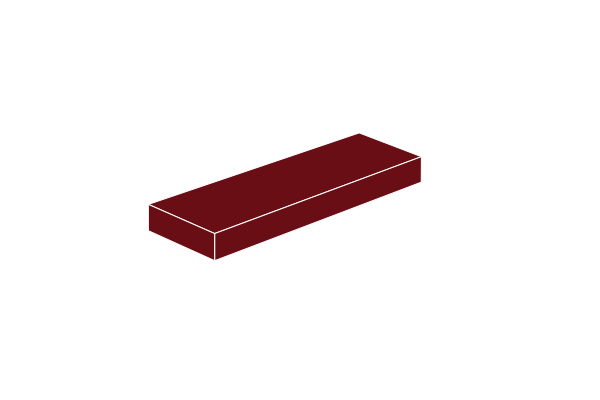 Picture of 1x3 - Fliese Darkred