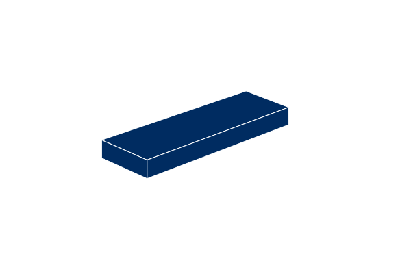 Afbeelding van 1x3 - Fliese Darkblue