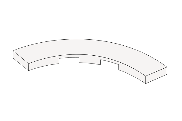 Obrázek Bogenfliese 4 x 4 - Fliese Weiß