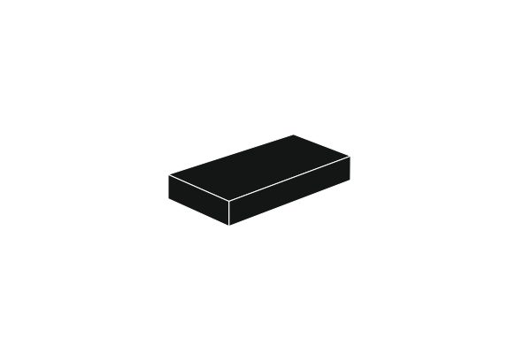 Picture of 1 x 2 - Fliese Black