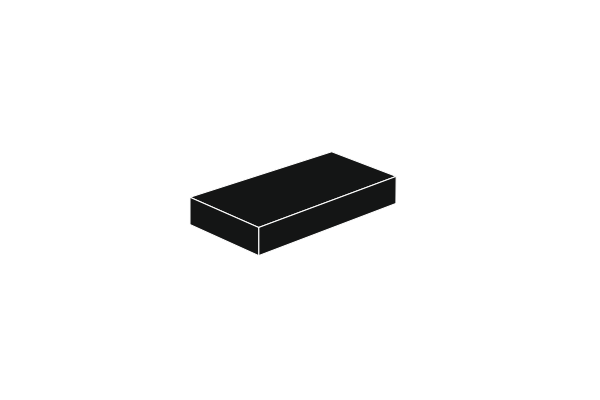 Pilt 1 x 2 - Fliese Black