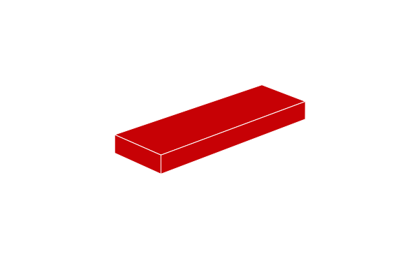 Obrázek 1 x 3 - Fliese Red