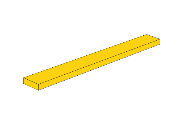 Gamintojo 1 x 8 - Fliese Yellow nuotrauka