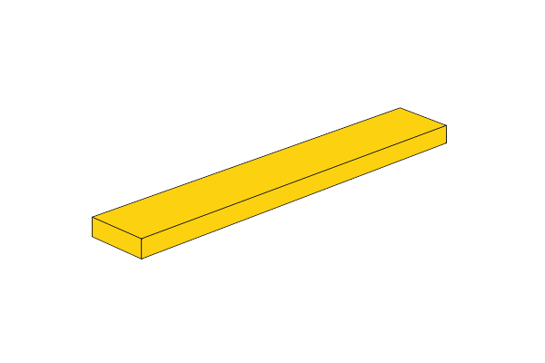 Billede af 1 x 6 - Fliese Yellow