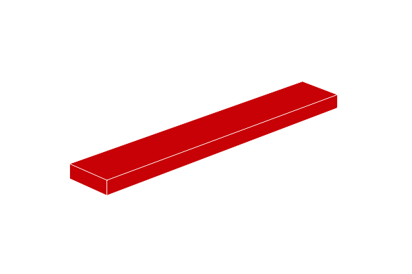 Resmi 1 x 6 - Fliese Red