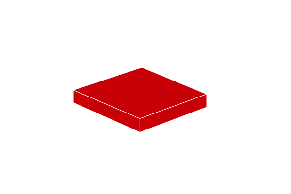 Picture of 2 x 2 - Fliese Red