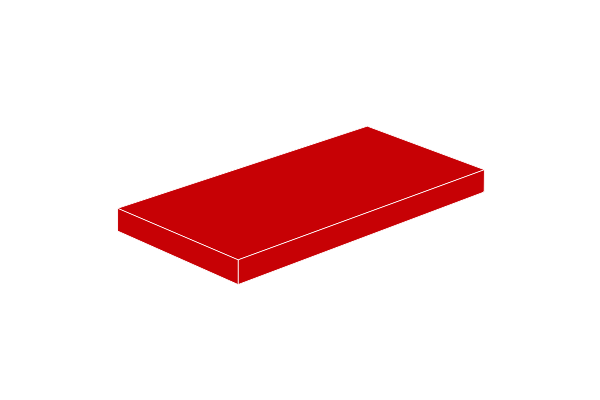 Lego Fliese Kachel 2x4 Rot 5 Stück 1110 