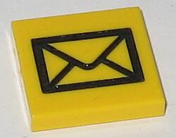 Imagine de 2 x2  -  Fliese gelb - Brief