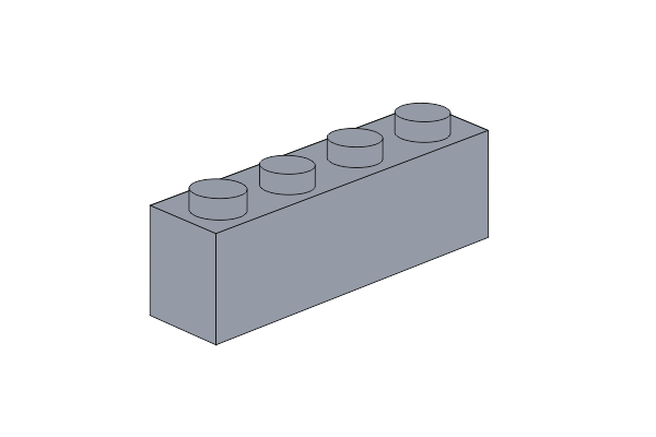 Bild von 1 x 4 - Light Bluish Gray