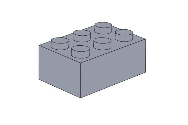 Imagem de 2 x 3 - Light Bluish Gray