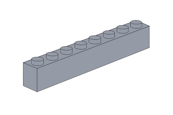 Bild av 1 x 8 - Light Bluish Gray