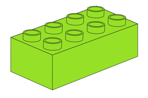 Bild von Noppenstein 2 x 4 Hellgrün