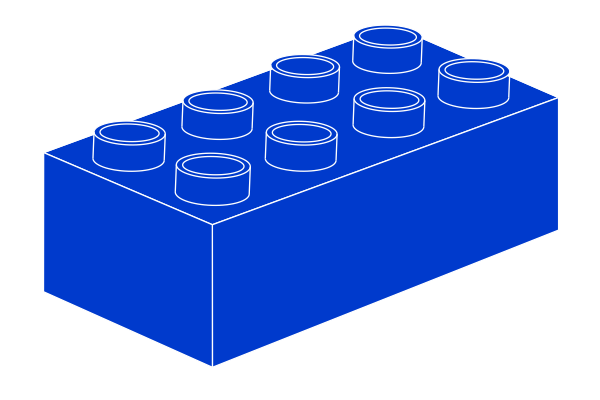 Bild von Noppenstein 2 x 4 Blau