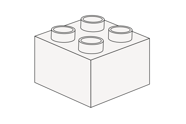 Kuva Noppenstein 2 x 2 Weiß