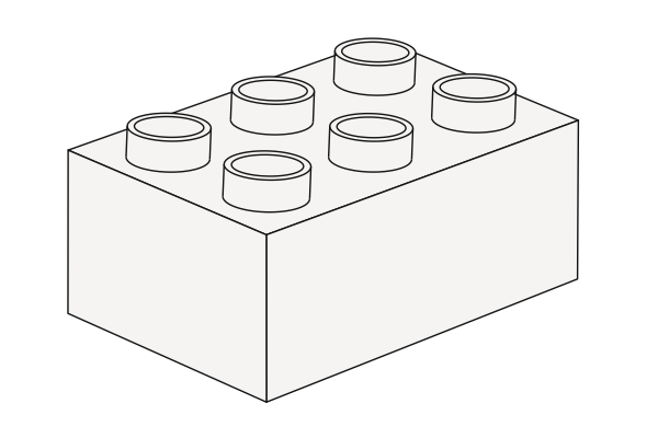 Immagine relativa a Noppenstein 2 x 3 Weiß