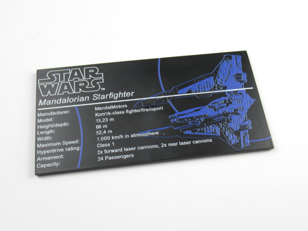 P274 Plakette manda starfighter 75316의 그림