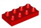 Bild von Red Duplo, Plate 2 x 4 