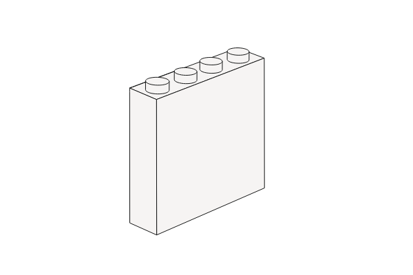 Gamintojo 1 x 4 x 3 - White nuotrauka