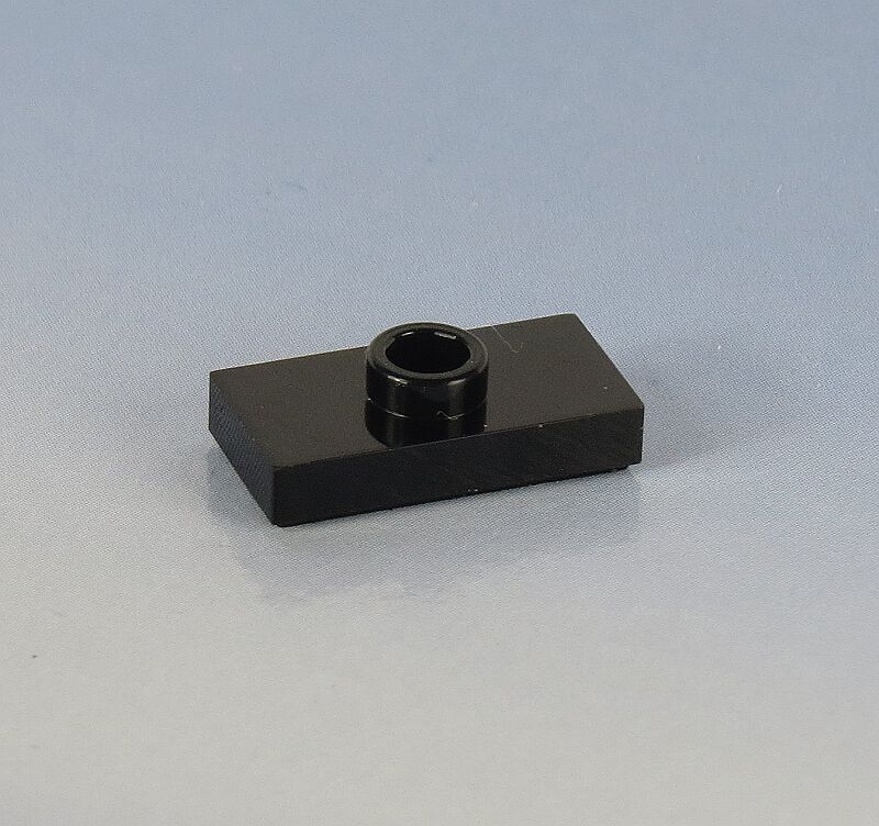 Bild von Black Plate 1 x 2 with 1 Stud