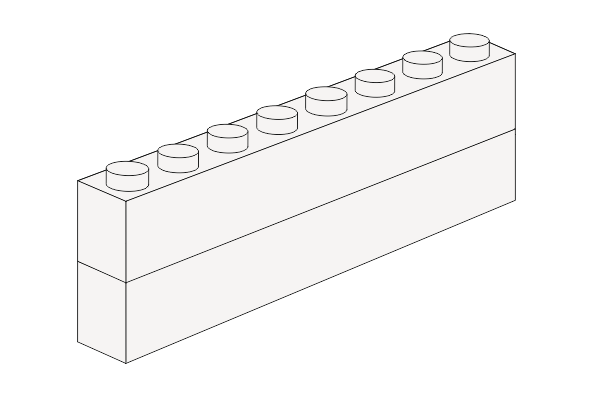 Bild von 1 x 8 x 2 - White