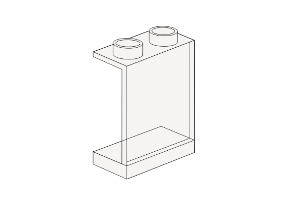 Billede af 1 x 2 x 2 tr. clear Panele