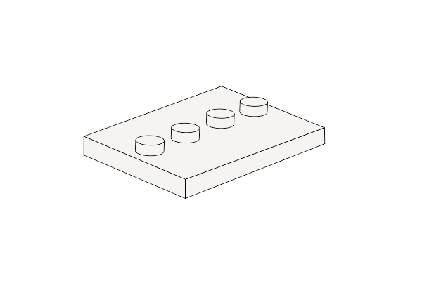 Obraz Minifigur Platte 3x4 ohne Aufdruck