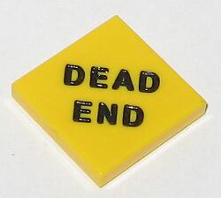 Resmi 2 x2  -  Fliese gelb - Dead End