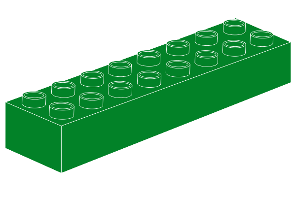 Imagem de - 2 x 8 -  Stein grün