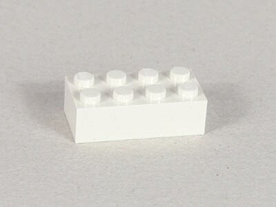 Bild von Q-Bricks 2x4 Stein Weiß