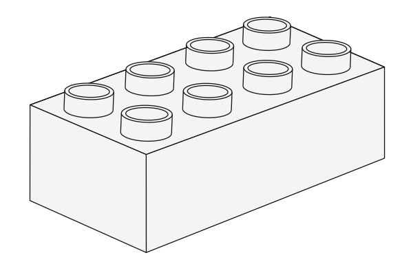 Immagine relativa a Noppenstein 2 x 4 Weiß