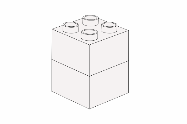 Noppenstein 2 x 2 x 2 Weiß की तस्वीर