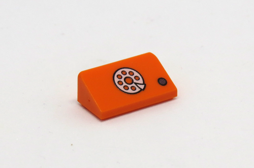 Orange - Telefon - 1x2 Slope की तस्वीर